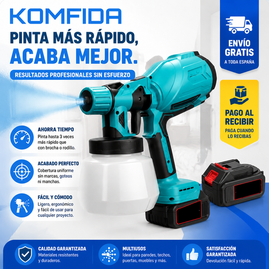 SPRAYMAX PRO - PISTOLA PULVERIZADORA INÁLAMBRICA PROFESIONAL + ¡REGALO EXCLUSIVO SOLO HOY! 🔥