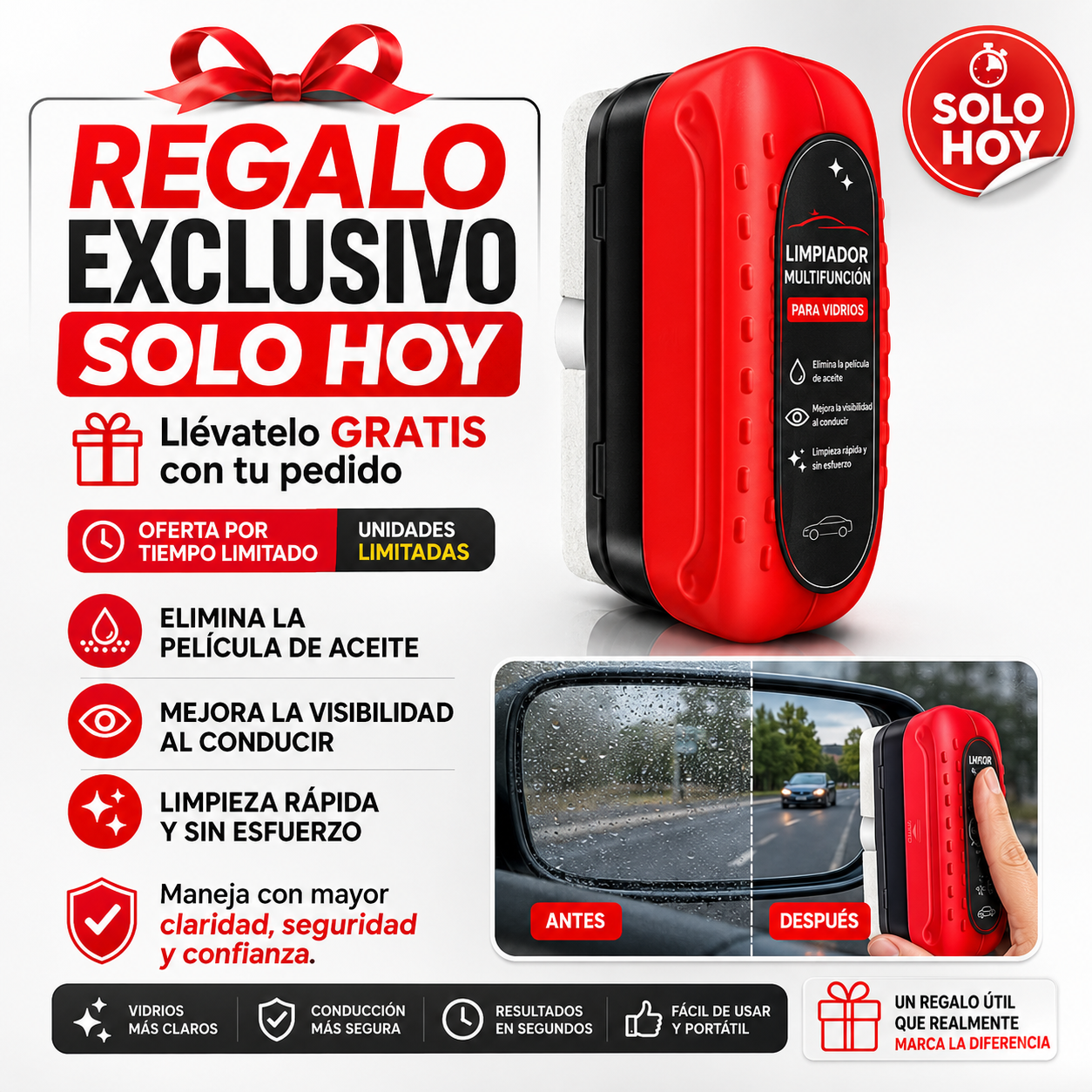 RETROMAX PRO - RETROVISOR CON CÁMARA HD 2 EN 1 + ¡REGALO EXCLUSIVO SOLO HOY! 🔥
